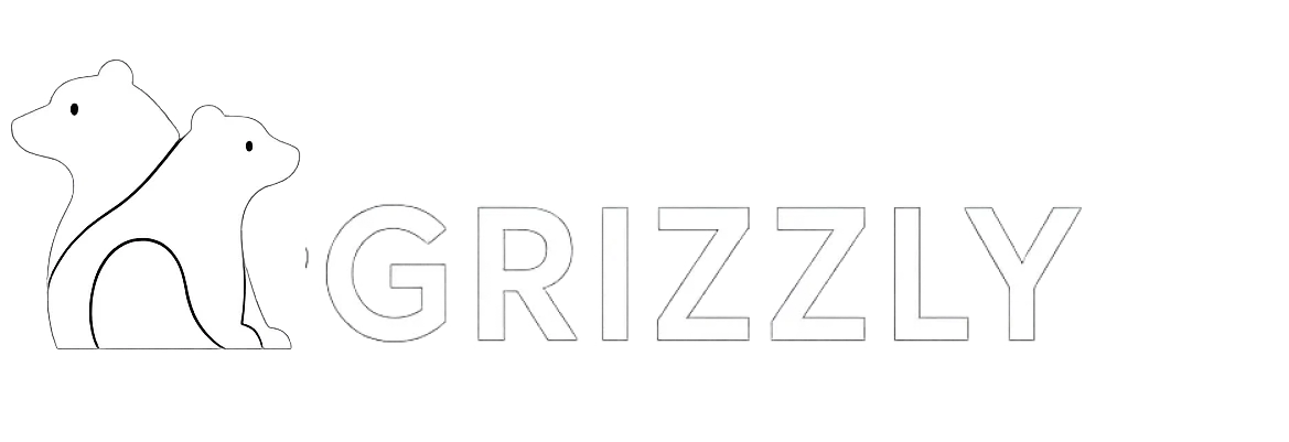 Logo Grizzly Formations : deux ours stylisés dos à dos