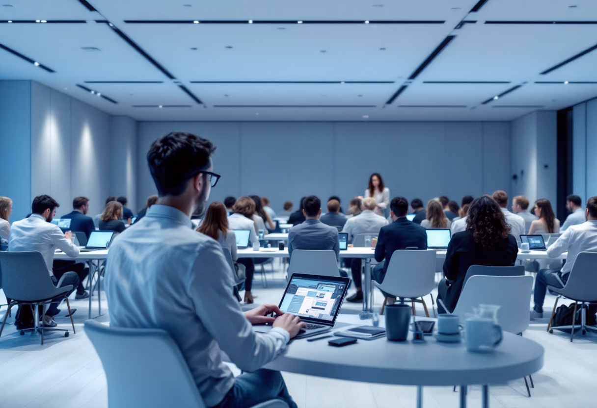 Salle de conférence technique lors d’une formation